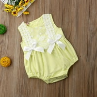 Sunisery novorođenčad odjeća odjeća za bijela čipkasta bodice Halter bez ljetnih setova za ljetni romper