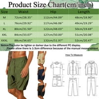 Muške hlače proljetno-Ležerne svestrane jednobojne pamučne lanene hlače široke kratke hlače za plažu hlače za