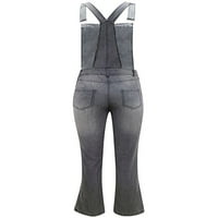 Ženski casual kombinezoni-kombinezoni od rastezljivog trapera, hlače, traper kombinezoni s džepovima