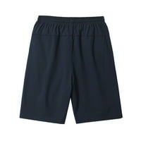 Muške ljetne kratke hlače Pune boje s džepovima i vezicama, labave Ležerne sportske ravne hlače s vezom za muškarce