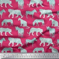 Široka paleta tkanina za šivanje od ljubičastog pamučnog Baptistea od tigra, leoparda i divljih životinja