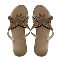 Ljetne ženske Ležerne ravne cipele, Vintage sandale i japanke u stilu plaže, Cipele za odmor na plaži