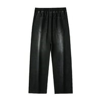 Muške jesenske zimske casual hlače sportske hlače s džepnim modnim hlačama crne xl