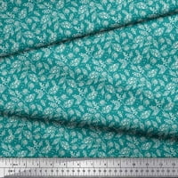 Soimoi svilena tkanina točka i lišće tiskanje tkanine po dvorištu široko