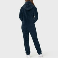 Žene Pidžama Clearment 5,00 USD, zimske dugih rukava Čvrsta topla jednodijelna pidžama za žene za žene casual