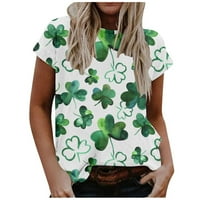 Fartey St. Patrick's Day majice za žene Shamrock print Graphic Tees St Patty's Lucky Majica irski vrhovi