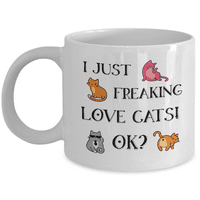 Samo zastrašujuća mačka u redu smiješna šalica čaja za kavu ljubitelj mačke
