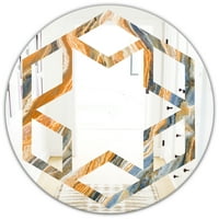 Designart 24 24 narančasto moderno zidno ogledalo