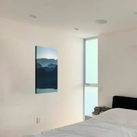 Set ploča zidna umjetnost na platnu bez okvira, planine zadimljenog plavog grebena, rastegnuta zidna slika, moderni