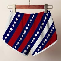 Ženske kratke hlače s američkom zastavom, tiskane Ženske kratke hlače za Dan neovisnosti, kratke hlače Na vezanje
