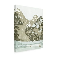 Studio Star Design akvarel mountain retreat umjetnost na platnu