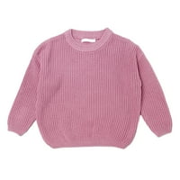Dječji džemper za djevojčice i dječake s okruglim vratom s dugim rukavima pleteni pulover vrhovi jesen / zima