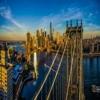 Manhattan Bridge u zoru, New York City, New York State, USA PLAST PRINT BY PANORAMIC SLIKE