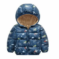 Zimski kaputi za djevojčice, jesensko-zimska jakna s podstavom od flisa za dječake, jakna s patentnim zatvaračem