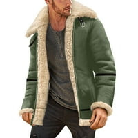 Jakne za muškarce, džepovi za jakne, Muški jesenski zimski kaputi plus veličine, ovratnik s reverom, dugi rukavi,