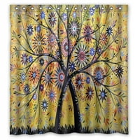 Drvo života akvarelna zavjesa za tuširanje od poliesterske tkanine veličina dekorativne zavjese za kupaonicu
