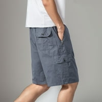 Muške kratke hlače Casual trening kratke hlače s printom kaki boje U donjem rublju