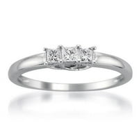 Dijamantni prsten od 1 dijamanta od 4 karata princeza od bijelog zlata od 14 karata