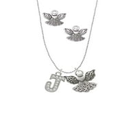 Nakit od mumbo-mumbo-a-srebrna ogrlica s privjescima Anđela Čuvara i naušnicama