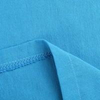 OCIVIESR Žene modna čvrsta boja pamučna fla elastična dugih hlača plaža Leisure hlače dužine hlača za žene za