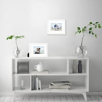 Dvostruki okvir za fotografije u bijeloj boji-kompozitno drvo s nelomljivim staklom-vodoravni i okomiti formati