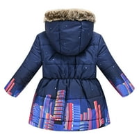 Izolirani zimski kaputi za djecu modni zimski kaput s dugim rukavima za djevojčice debeli topli pufer s kapuljačom
