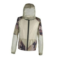 Mrežasta jakna s kapuljačom mrežasta odjeća kaput s kapuljačom Prozračna mrežasta jakna za ribolov, planinarenje,