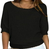 Ženski pleteni pulover od džempera s okruglim vratom, majice, džemper s rukavima, ženski pleteni pulover, ugodan