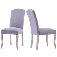 2-dijelni set stolica za blagovanje presvučenih brončanom glavom za nokte, Više boja