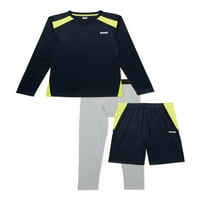 Hind Boys Top, kratke hlače i kompresijske gamaše, 3-komad set za trening, veličine 4-16