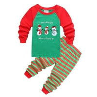 Dječji Božićni set odjeće za slobodno vrijeme, pidžama, dva kompleta dječje odjeće za dječake i djevojčice