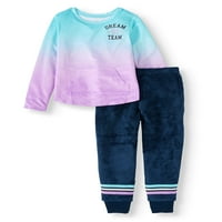 2-dijelni pidžama Set s džepovima za djevojčice, veličine 4 I Plus