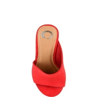 Tvrtka Brinli. Ženske cipele s blok potpeticama s otvorenim prstima