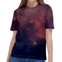 Ljetna majica s svemirskim 3-inčnim printom, majice kratkih rukava i ležerni vrhovi
