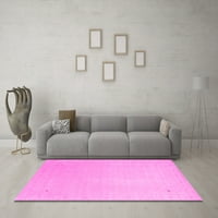 Moderni unutarnji tepisi, Okrugli, Jednobojni, ružičasti, 4 inča