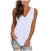 Ženske ljetne Ležerne majice bez rukava s gradijentnim izrezom u obliku slova u, joga vrhovi, udobne široke bluze-prsluci