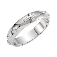 Veličina poliranog prstena krunice od srebra, pokloni za nakit za žene - 4 grama