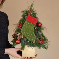 Božićne čarape Božićni ukrasi zelene crvene male božićne čarape vrećice za božićne poklone vrećice za slatkiše