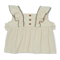 Wonder Nation Beil Girl pletena gaza ruffled rukav Top & ruffle obloge hlače, odijelo set