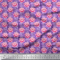 Soimoi pamučna patka tkanina Stripe & Rose Cvjetna tkanina za tisak prema dvorištu široka