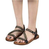 Ženske sandale Rasprodaja ljetnih sandala za žene, ravne sandale bez kopča, rimska obuća, Ležerne sandale s otvorenim
