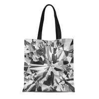 Platnena torba s uzorkom realistični dijamant 35 kristalni dragulj apstraktni sjaj prekrasna izdržljiva torba