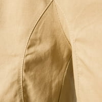 Cargo hlače Štednja u modnim muškim jednobojnim hlačama s elastičnim pojasom, srednjim strukom, labavim džepovima,
