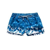 Kratke hlače za plažu za par, ljetne kratke hlače s cvjetnim printom, donji dio s elastičnim strukom, Mini hlače
