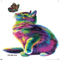 Zidni poster Moreno-mačka i leptir s gumbima, 22.375 34