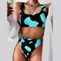 Huaai bikini setovi za žene bikini print odjeću za plažu push up kupaći kostimi kravi set brazilski kupaći kostim