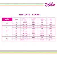 Justice Girls prelaze grafički aktivni tenk i grudnjak, dvodijelni set, veličine 5- & plus
