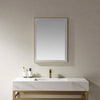 Vinnova Benevento 24 pravokutnik LED zidni nosač kupaonice ispraznost ogledalo zlatni okvir