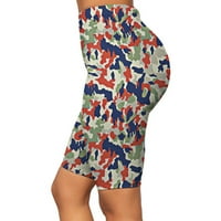 Ženske kratke hlače rasprodaja ženska moda s visokim strukom Hip Stretch Print fitness jogging hlače kratke hlače