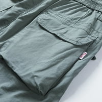 Muške teretne kratke hlače od pamučnog kepera, Muške teretne kratke hlače Plus veličine s više džepova, ljetne